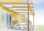 Holz Terrassen�berdachung mit Innbeschattung Universal 