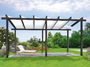 Bausatz Pergola fr Sonnensegel in Seilspanntechnik - schrg gefhrt