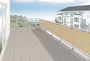 Sichtschutz Balkon mit Balkonverkleidung - Farbe sisal