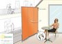 Sichtschutz Dachterrasse mit Paravent in Wandbefestigung