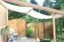 Holzpergola schrg fr Sonnensegel 330x200 cm berlappend