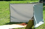 Picknick Windschutz und Sichtschutz 90 x 300 cm - Farbe hell silbergrau