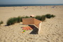 Strand Windschutz und Sichtschutz am Sandstrand an der See, im Garten und beim Picknick