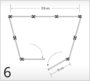 Umkleidekabine (6) Trapez frei aufgestellt - InDoor oder OutDoor mit Fuplatten/auf Rasen mit Schraub-Erdanker