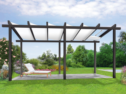 Sonnenschutz Pergola mit Sonnensegel Unterspannung - 